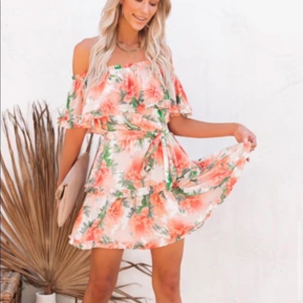 Vici off the shoulder floral dress
